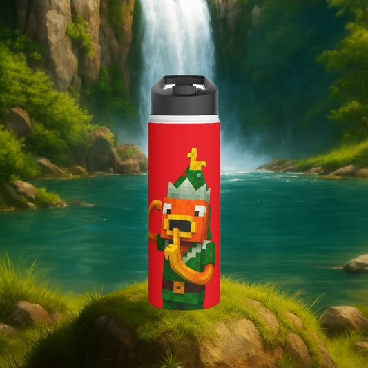 Gourde RJ isotherme Couleur ( rouge ) en acier inoxydable