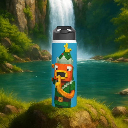 Gourde RJ isotherme couleur (bleu) en acier inoxydable