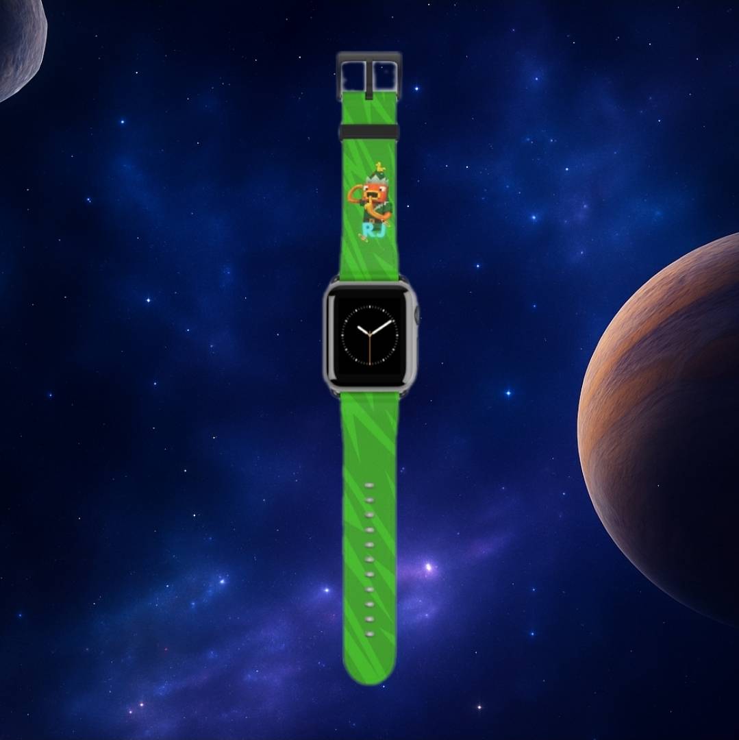 ⭐Bracelet de montre RJ ( Vert ) ludique et aventureux, bracelet de montre connectée coloré, accessoire gaming, cadeau amusant pour gamers, accessoire .⭐