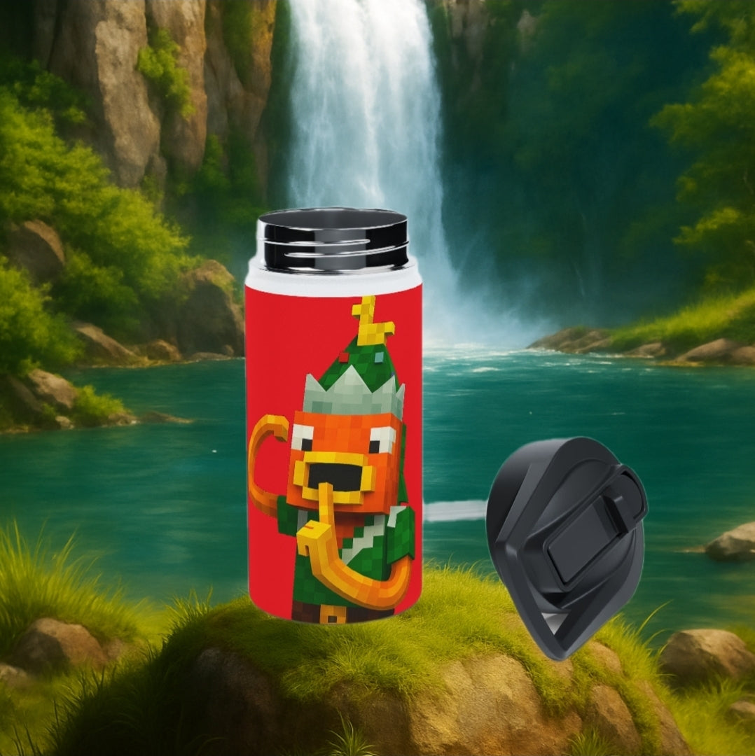 Gourde isotherme couleur ( rouge ) en acier inoxydable